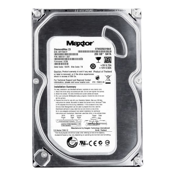 MAXTOR DiamondMax 23 250GB 7.2k 16MB SATA II 3.5'' STM3250318AS