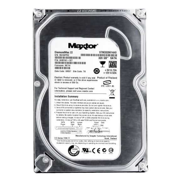 MAXTOR DiamondMax 22 320GB 7.2K 16MB SATA II 3.5'' STM3320614AS