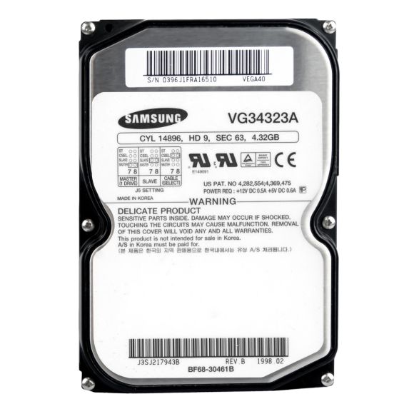 HDD SAMSUNG VG34323A 4.3GB 5400RPM ATA 3.5''