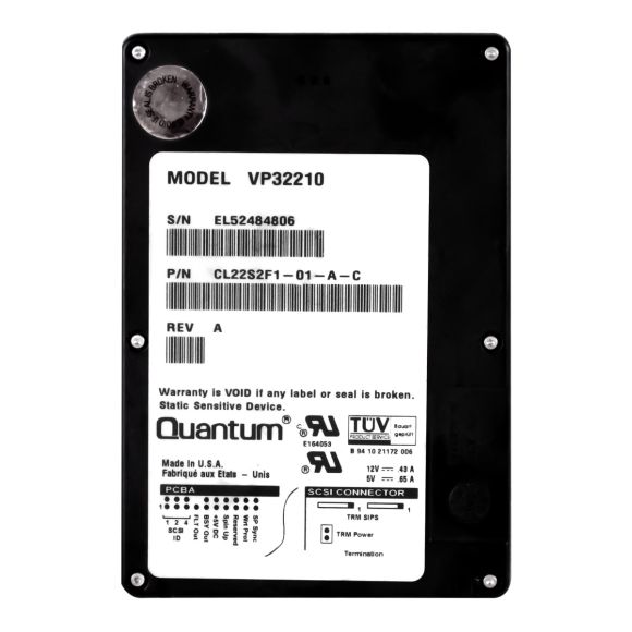 QUANTUM VP32210 2.1 GB 5400RPM SCSI 50-PIN 3.5''