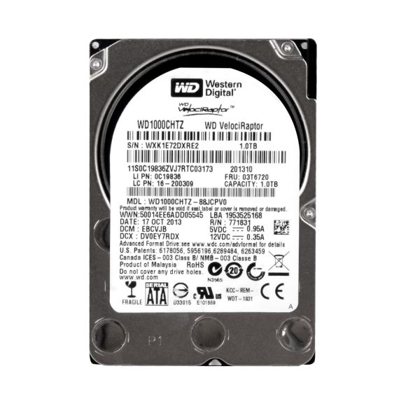 LENOVO 03T6720 1TB 10K 64MB SATA III 2.5'' WD1000CHTZ