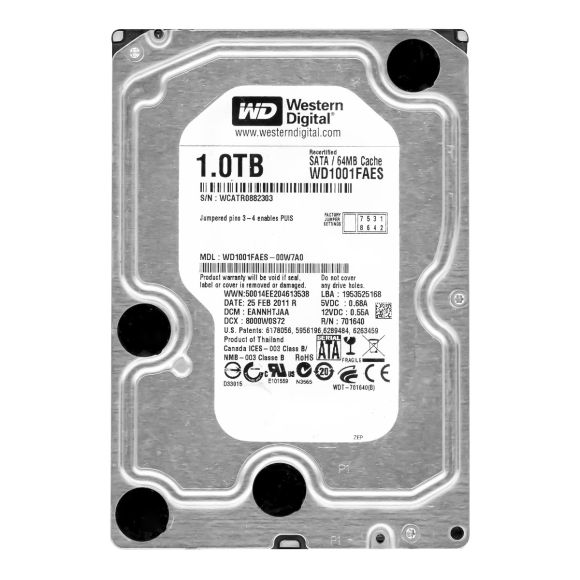 WD BLACK 1TB SATA II 7.2K 64MB 3.5'' WD1001FAES