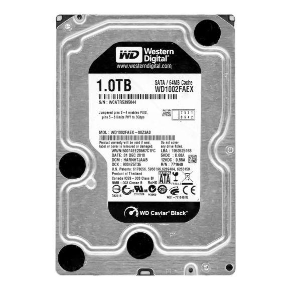 WD Black 1TB WD1002FAEX 64MB CACHE SATA III