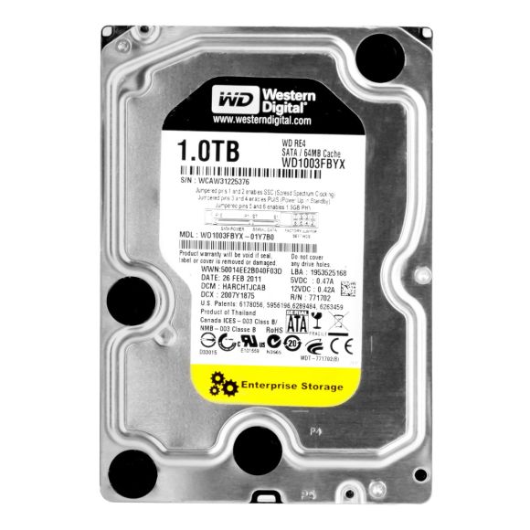 WD RE4 1TB SATA II 7.2K 64MB  3.5'' WD1003FBYX