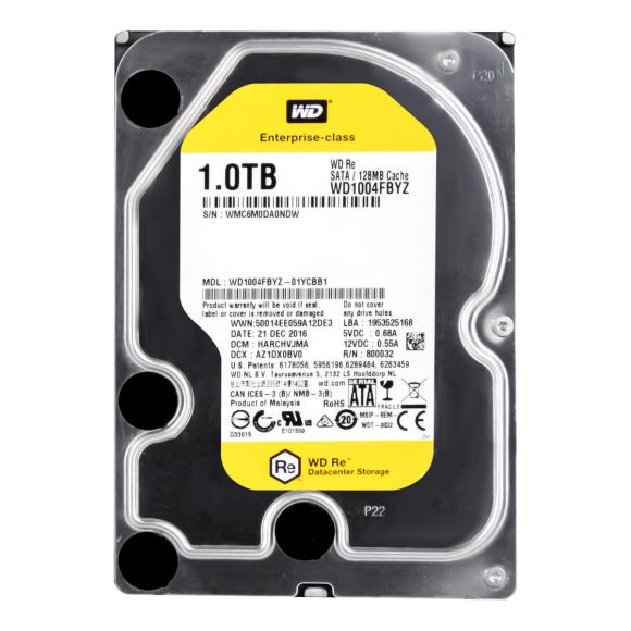 Dysk twardy WD RE 1TB 7,2 tys. 128 MB SATA III 3,5 cala WD1004FBYZ