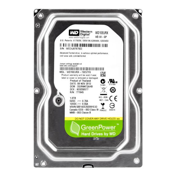 WD GREEN 1TB SATA III 3.5'' WD10EURX