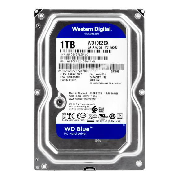 WD BLUE 1TB 7.2k 64MB SATA III 3.5'' WD10EZEX PC HA500