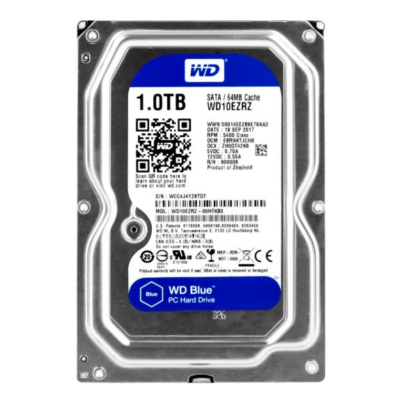 WD BLUE 1TB SATA III 5.4K 64MB 3.5'' WD10EZRZ