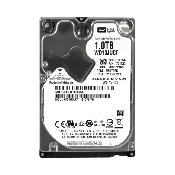 WD AV-25 1TB 5,4K 16MB SATA II 2,5'' WD10JUCT