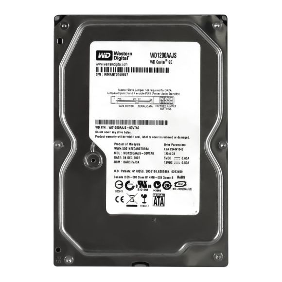 WD WD1200AAJS HDD 120GB 7.2K 8MB SATA II CAVIAR SE 3.5"