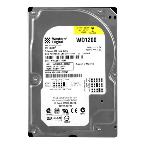 WD CAVIAR 120GB 7.2K 2MB ATA 3.5'' WD1200LB-00EDA0