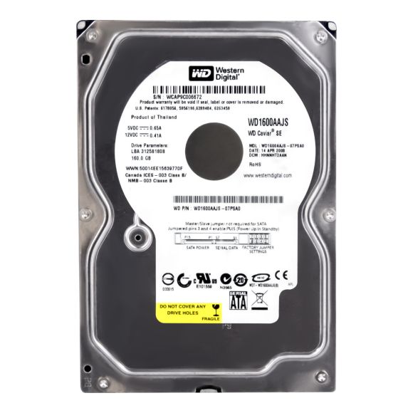 WD CAVIAR SE 160GB 7.2K 8MB SATA II 3.5'' WD1600AAJS