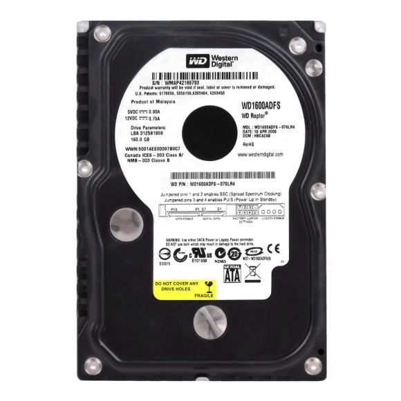 WESTERN DIGITAL WD1600ADFS 160 GB SATA 3.5 10000 RPM 