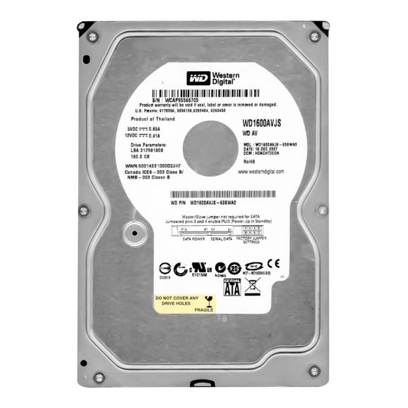 WD WD1600AVJS 160GB 7.2k SATA II 3.5''