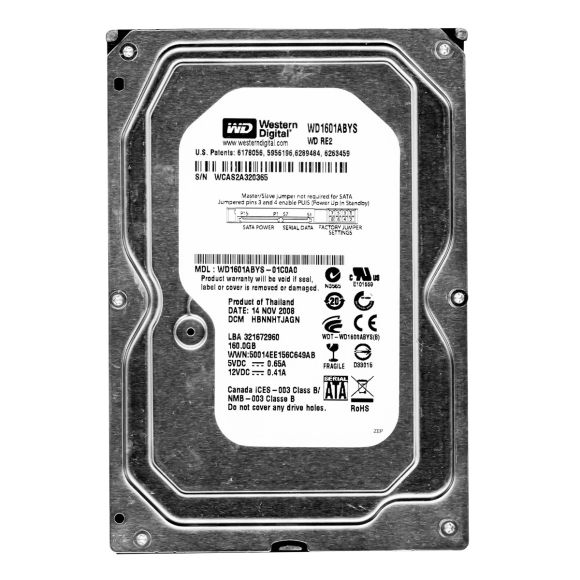 WD RE2 160GB 7.2K 16MB SATA II 3.5'' WD1601ABYS