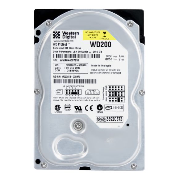 WD PROTEGE 20GB 5.4K 2MB ATA 3.5'' WD200EB