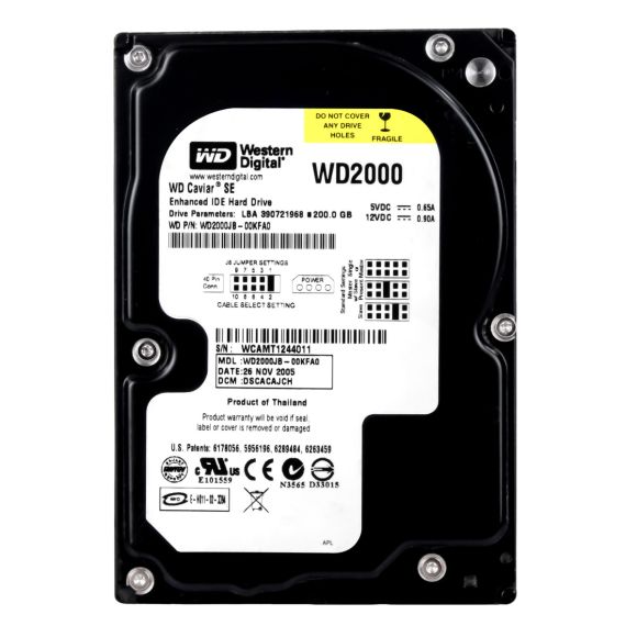 WD CAVIAR SE 200GB 7.2K 8MB ATA 3.5'' WD2000JB-00KFA0