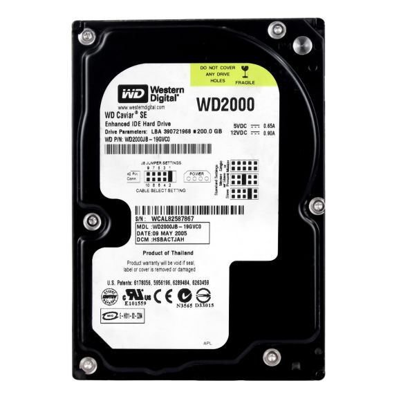 WD CAVIAR SE 200GB 7.2K 8MB ATA 3.5'' WD2000JB-19GVC0