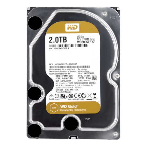 WD GOLD 2TB 7.2K 128MB SATA III 3.5'' WD2005FBYZ