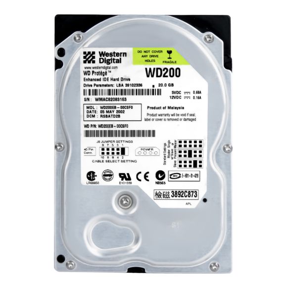 WD PROTEGE 20GB 5.4k 2MB ATA 3.5'' WD200EB-00CSF0