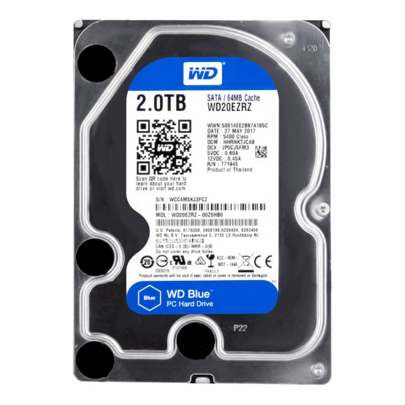 WD BLUE 2TB 5.4K 64MB SATA III 3.5'' WD20EZRZ