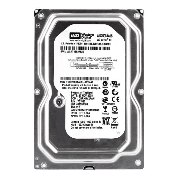 WD CAVIAR SE 250GB 7.2K 8MB SATA II 3.5'' WD2500AAJS