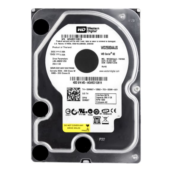 DELL 0XM667 250GB 7.2K 8MB SATA II 3.5'' WD2500AAJS