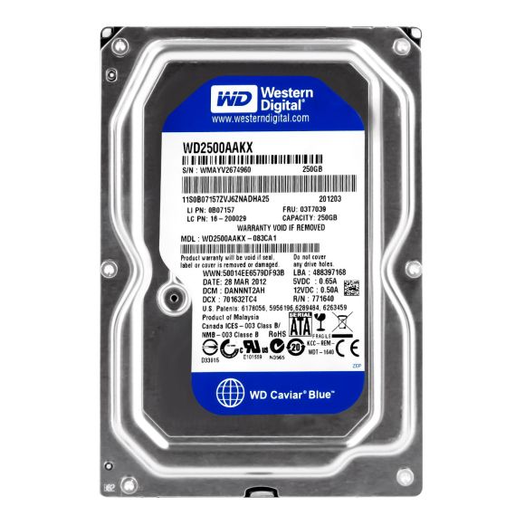 LENOVO 03T7039 250GB 7.2K 16MB SATA III 3.5'' WD2500AAKX