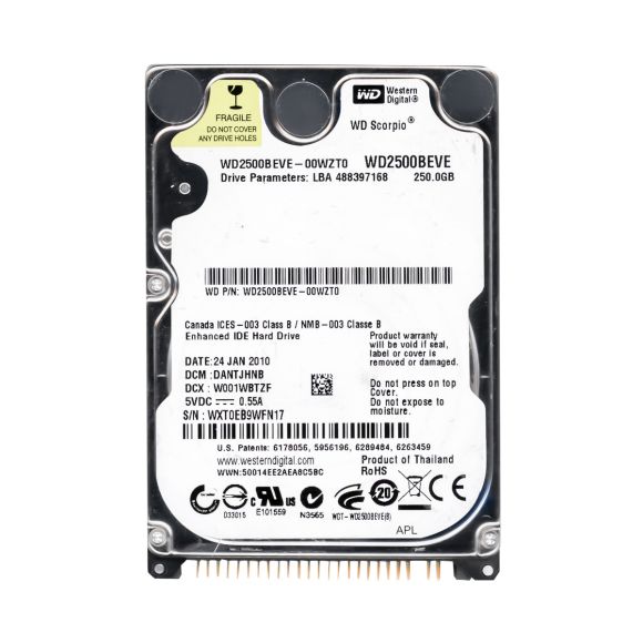 WD SCORPIO 250GB ATA ide WD2500BEVE