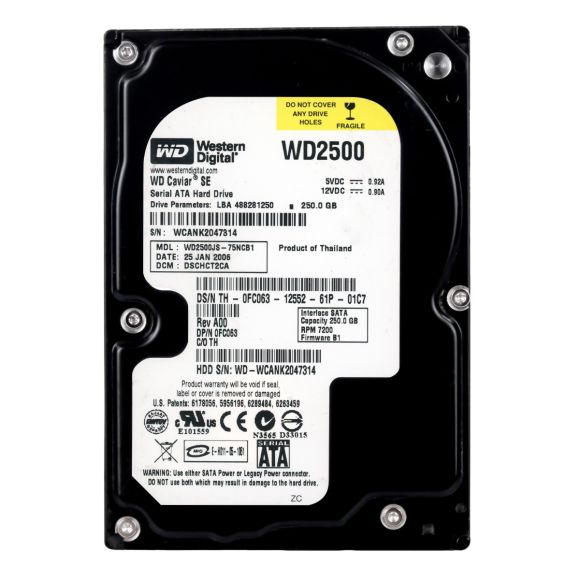 WD 250GB CAVIAR SE 7.2K 8MB SATA II 3.5'' WD2500JS