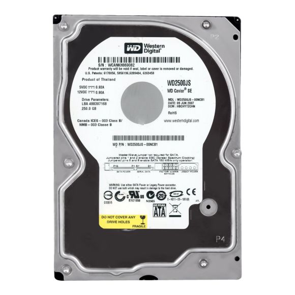 WD CAVIAR SE 250GB SATA II 7.2K 8MB 3.5'' WD2500JS