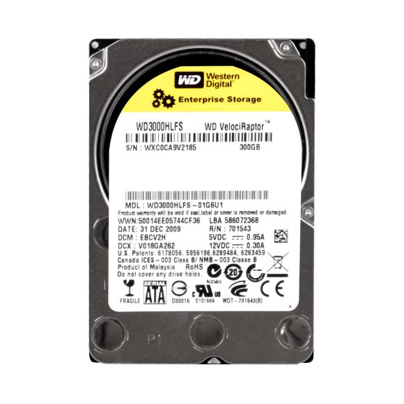 WD VelociRaptor 300GB 10K 16MB SATA II 2.5'' WD3000HLFS