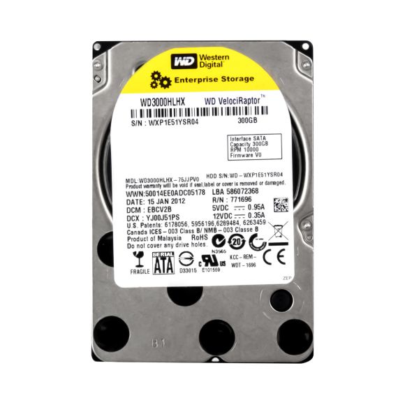 WD 300GB RAPTOR WD3000HLHX 10000RPM 32MB SATA