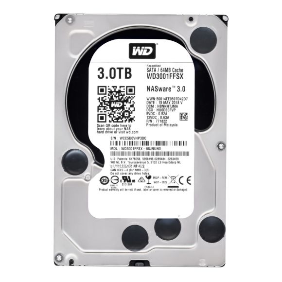 WD 3TB 7.2K 64MB SATA III 3.5'' WD3001FFSX NASware 3.0