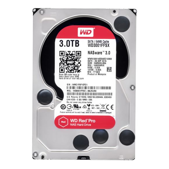 WD RED PRO 3TB 7.2K 64MB SATA III 3.5'' WD3001FFSX NASware 3.0