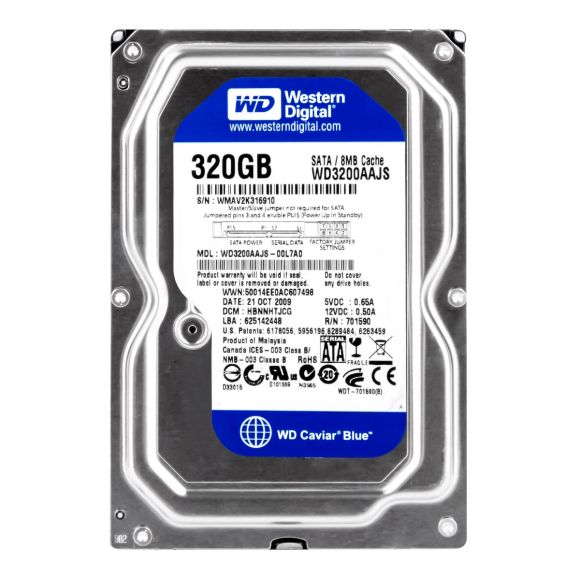 WD CAVIAR BLUE 320GB 7.2K 8MB SATA II 3.5'' WD3200AAJS