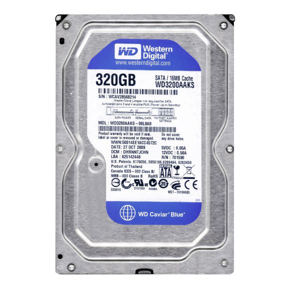 WD CAVIAR BLUE 320GB 7.2K 16MB SATA II 3.5'' WD3200AAKS