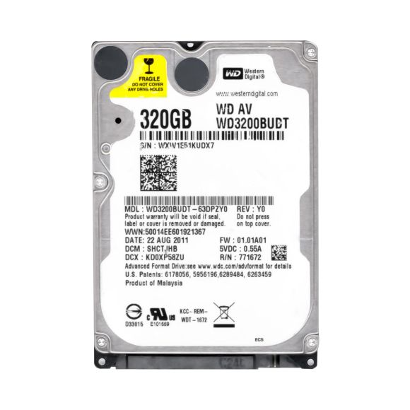 WD AV-25 320GB 5.4K 32MB SATA II 2.5'' WD3200BUDT