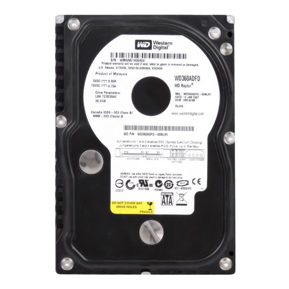 WESTERN DIGITAL WD360ADFD 36 GB SATA II 10.000RPM 16MB 