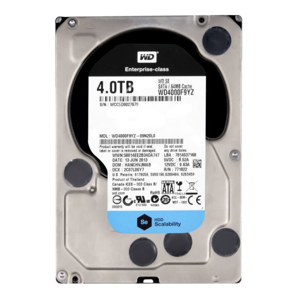 WD Se 4TB 64MB 7.2K SATA III 3.5'' WD4000F9YZ