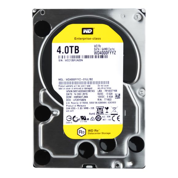 DYSK WD RE 4TB 7.2k  SATA III 64MB 3.5" WD4000FYYZ