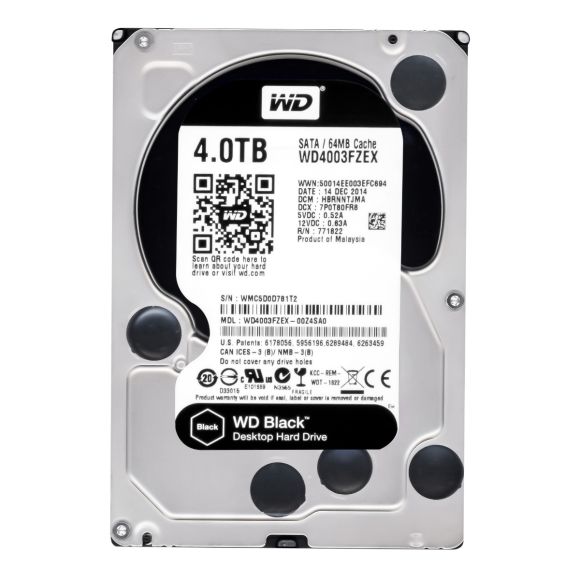 WD BLACK 4TB SATA III 7.2K 64MB 3.5'' WD4003FZEX