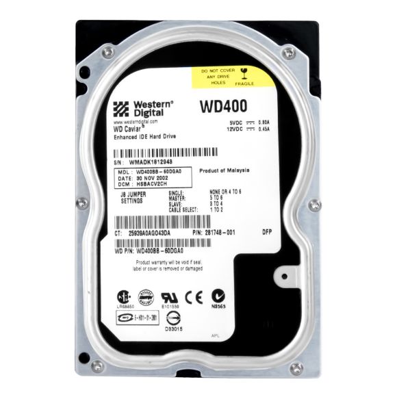 WD CAVIAR 40GB ATA 7.2K 2MB 3.5'' WD400BB