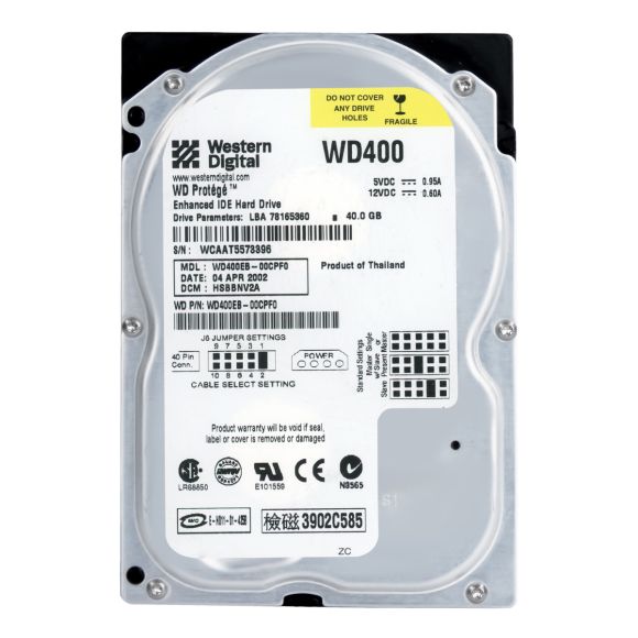 WD PROTEGE 40GB 5.4K 2MB ATA 3.5'' WD400EB