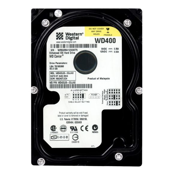 WD CAVIAR 40GB 7.2K 8MB ATA 3.5'' WD400JB-00JJA0