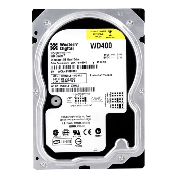 WD CAVIAR 40GB 7.2K 2MB ATA 3.5'' WD400LB-07DNA2