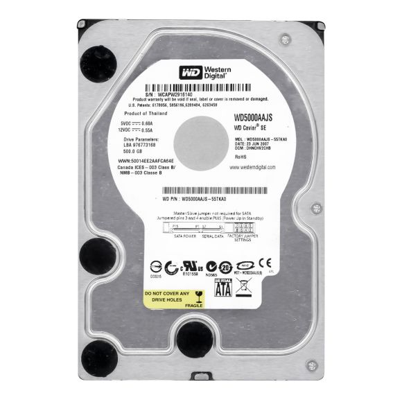 WD CAVIAR SE 500GB 7.2K SATA II 3.5'' WD5000AAJS