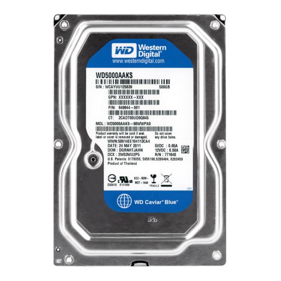 WD BLUE WD5000AAKS 500GB SATA 16MB