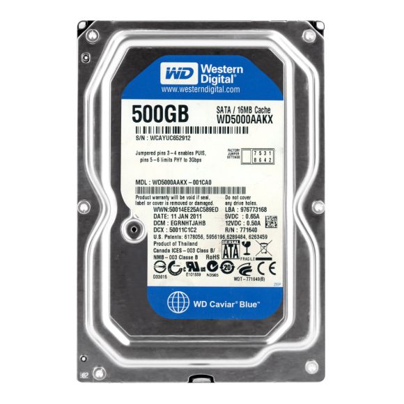 WD BLUE WD5000AAKX 500GB SATA 6Gb/s 16MB