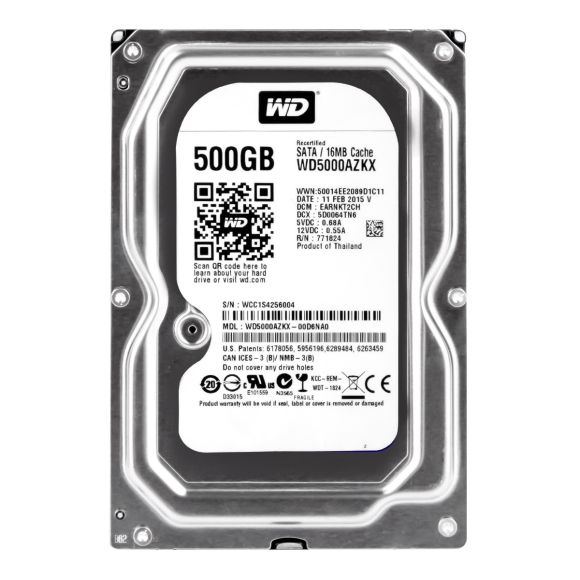 WD 500GB 7.2K 16MB SATA III 3.5'' WD5000AZKX